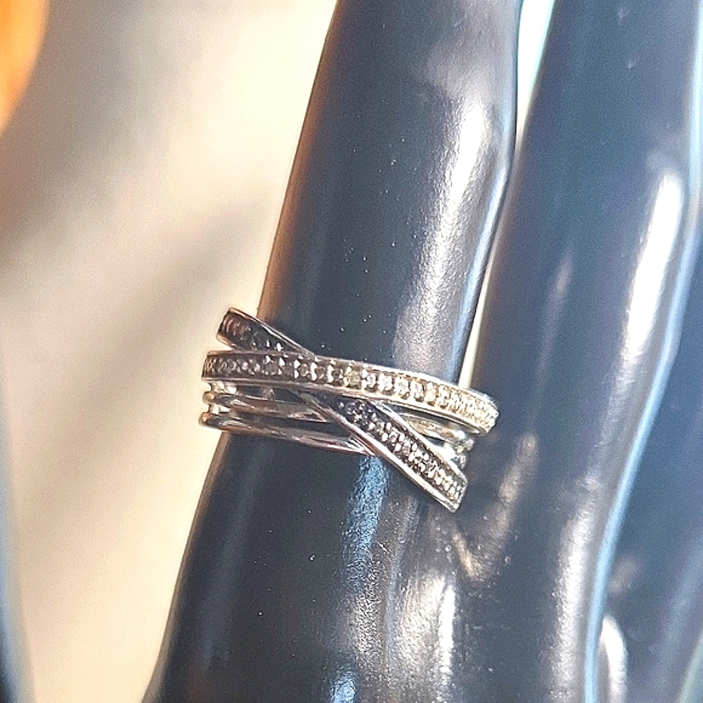 Sterling Silver Cross Band Ring